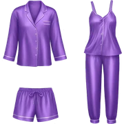 Purple silk pajamas set sticker