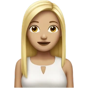 Girl with a straight blonde hair  sticker