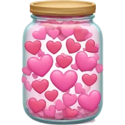 Jar full of pink hearts sticker
