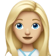 Blonde girl with blue eyes sticker