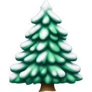 Snowy Christmas tree sticker