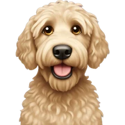 Blonde labradoodle sticker
