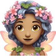 Cute fairy magical floral girl  sticker