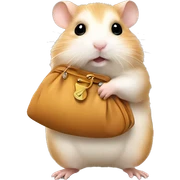 Hamster with little bag sticker