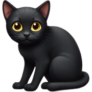 Black cat sticker