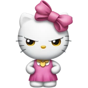 Angry hello kitty  sticker