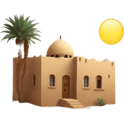 arab house in desert sticker