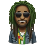 Un rasta a un concert sticker
