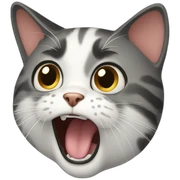 Shocked cat sticker