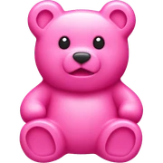 Pink gummy bear sticker