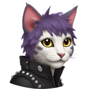 Anthro Punk Feline sticker