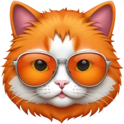 Cat with sunglasses sticker
