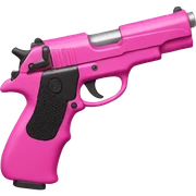 Pink gun sticker