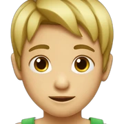 niño de 5 años rubio y con ojos verdes sticker
