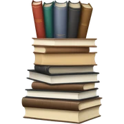 neutral stack of books sticker