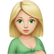 Schwangere Frau grüne Augen blonde haare sticker