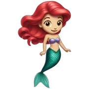 Ariel, little mermaid sticker