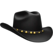 Black Cowboy hat  sticker