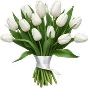 white tulip bouquet  sticker