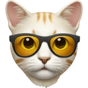 Cat with sunglasses sticker