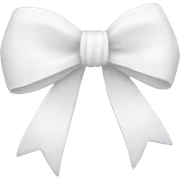 White bow  sticker
