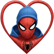 Spiderman heart sticker