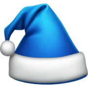 Blue Santa hat sticker