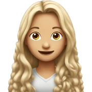 smiling girl with long hair  sticker
