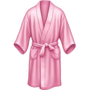 Light pink silk slippers and robe sticker