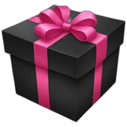 black gift box sticker