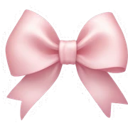 light pink ribbon bow sticker