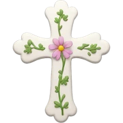 simple cross with flora sticker