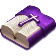 Purple sparkly bible  sticker