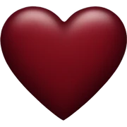 Dark red heart  sticker