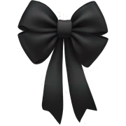 Black bow sticker