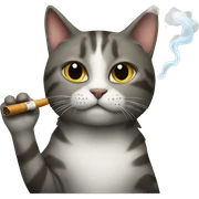 cat smoking sticker