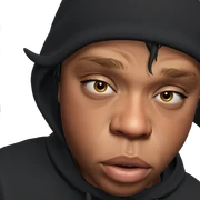 intense gaze of a boy sticker