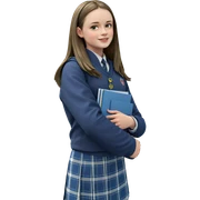 smiling girl in school uniform sticker