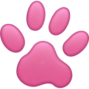 Pink paw print  sticker