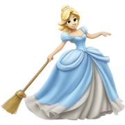 Cinderella sweeps away sticker