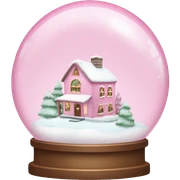 Pastel pink snow globe sticker