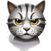 Angry cat sticker