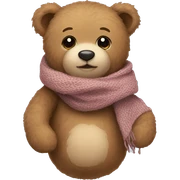 Cute teddy bear scarf sticker