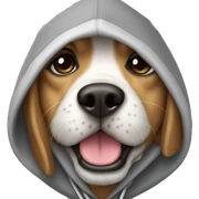 dog wearing a hoodie  sticker