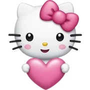hello kitty with heart sticker