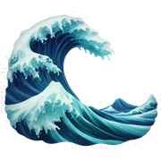 ocean wave sticker