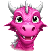 Pink dragon  sticker