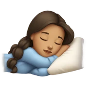 Brunette girl sleeping sticker