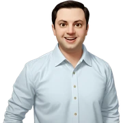 smiling boy in collared shirt sticker
