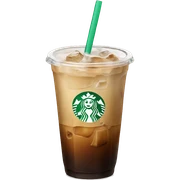 Starbuck ice coffee with ice cubes sticker